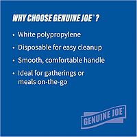 Genuine Joe Medium Weight Plastic Fork, White, 1000 Count