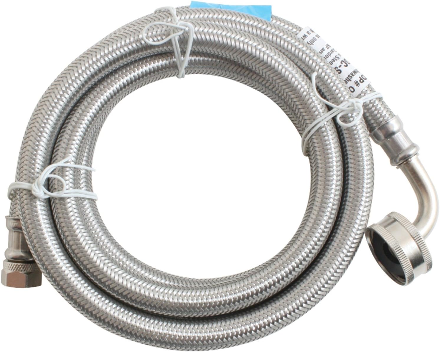 Certified Appliance Accessories Dishwasher Hose with 90 degree FGH Elbow, Water Supply Line, 5 Feet