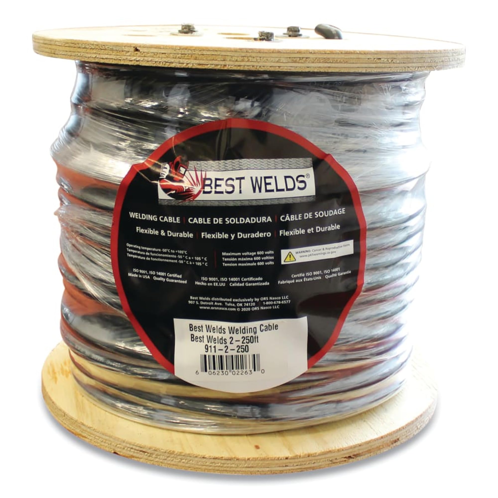 WELD CABLE 1/0AWG 250' RL