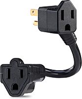 CyberPower GC201 - Power extension cable - NEMA 5-15, NEMA 5-15P (R) to NEMA 5-15 (F) - AC 125 V - 13 A - 6 in - black