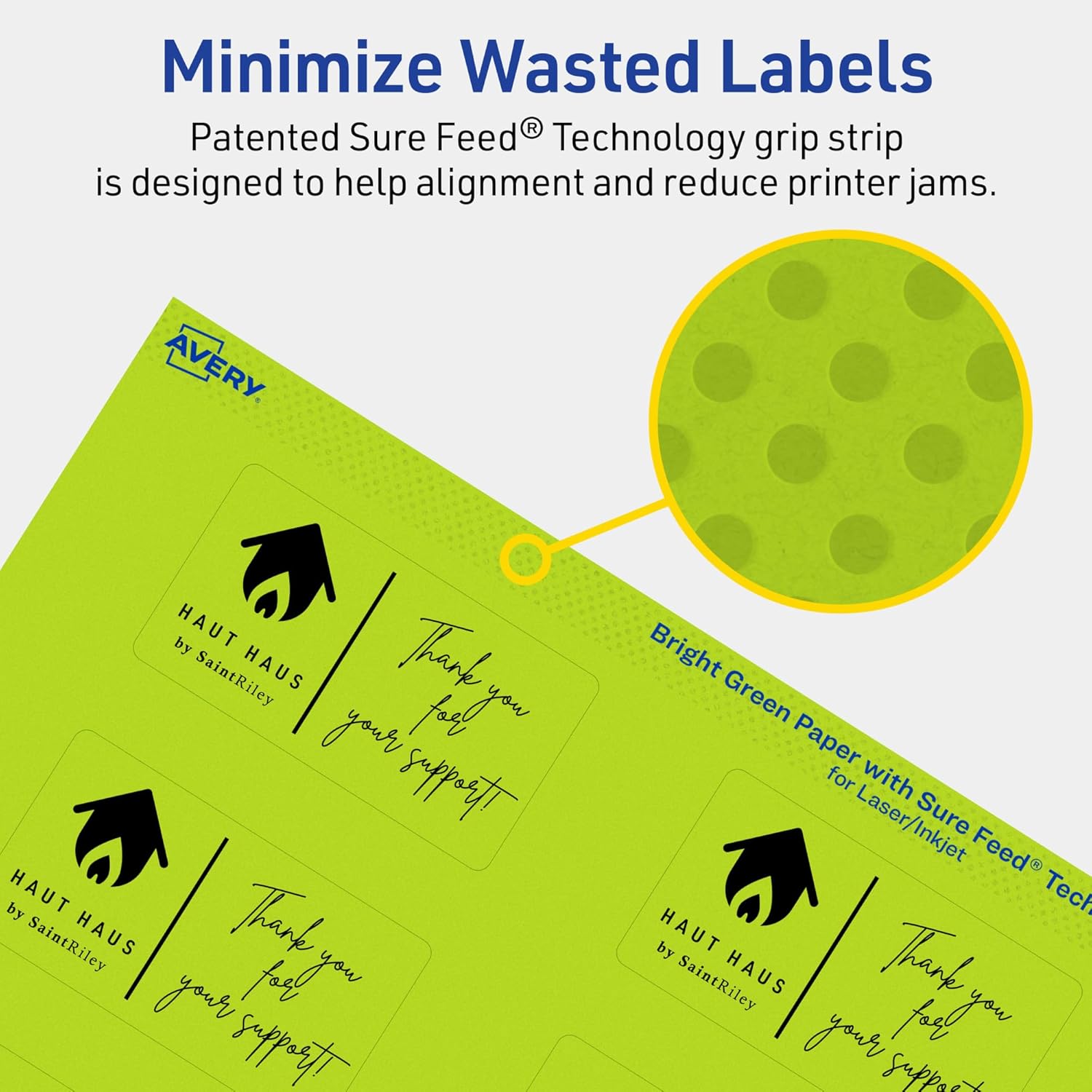 Avery Printable Rectangle Labels with Sure Feed Technology - Print-to-the-Edge