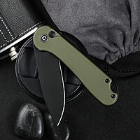 CIVIVI Elementum II Pocket Folding Knife 2.96in Blade Button Lock Deep-Carry Clip
