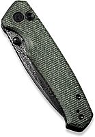 CIVIVI Altus Pocket Folding Knife with Button Lock and Thumb Stud Opener, 2.97" Damascus Blade Green Micarta Handle C20076-DS1