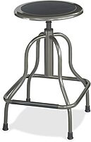 SAFCO Diesel Adjustable-Height Industrial Stool, Steel Frame, Backless