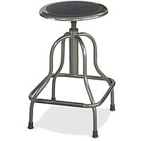 SAFCO Diesel Adjustable-Height Industrial Stool, Steel Frame, Backless