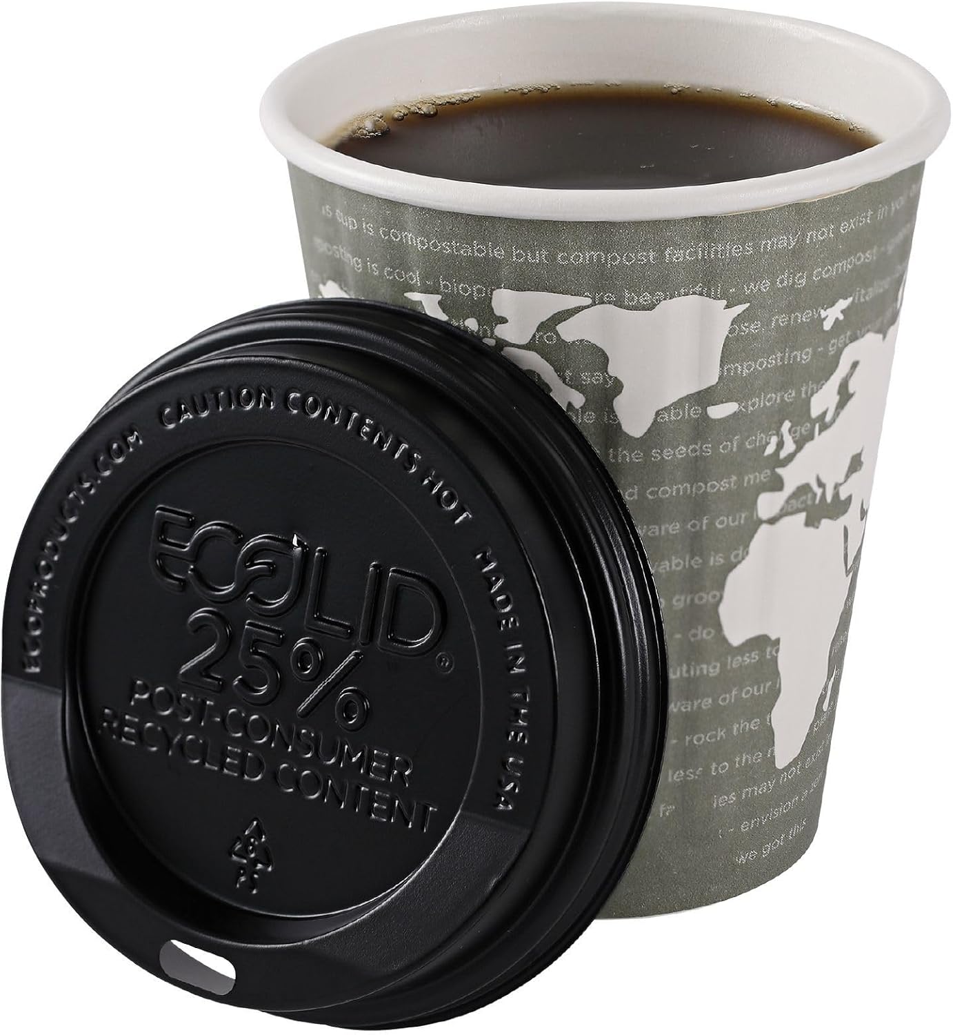 Eco-Products EcoLid Hot Cup Lids, Fits 10-20 oz