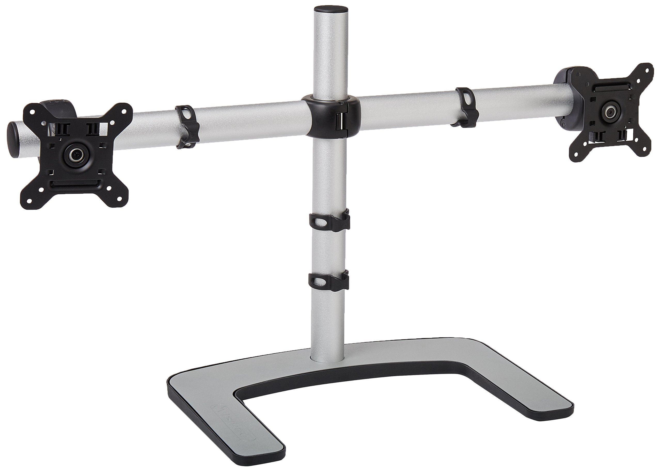 Atdec VFS-DH Dual Freestanding Horizontal Desk Monitor Mount (Supports two displays horizontally up to 27) with horizontal