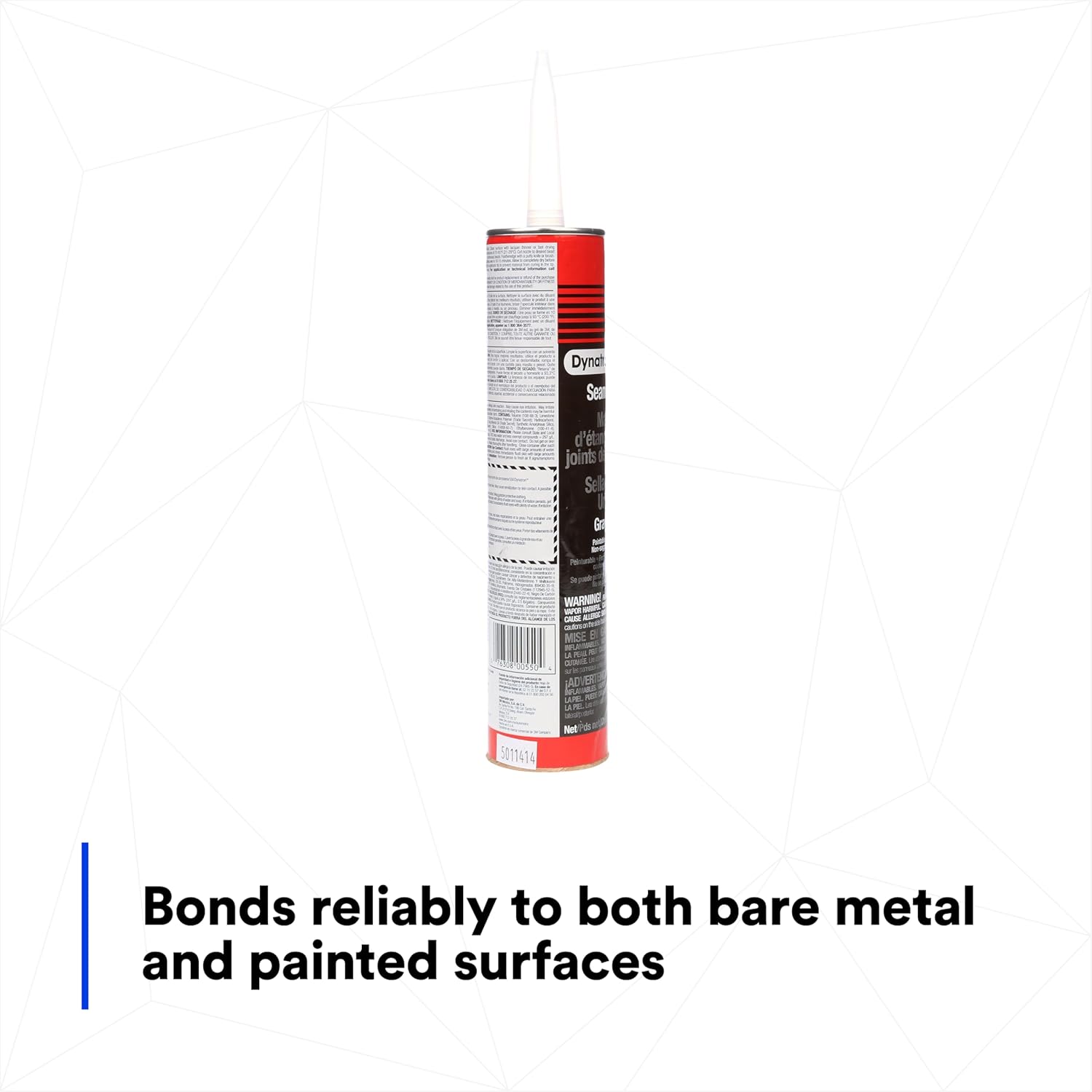 3M Dynatron Auto Seam Sealer Caulk, 550, Grey Color, Permanently Elastic, Fast-Skinning, Non-Staining, Non-Sagging