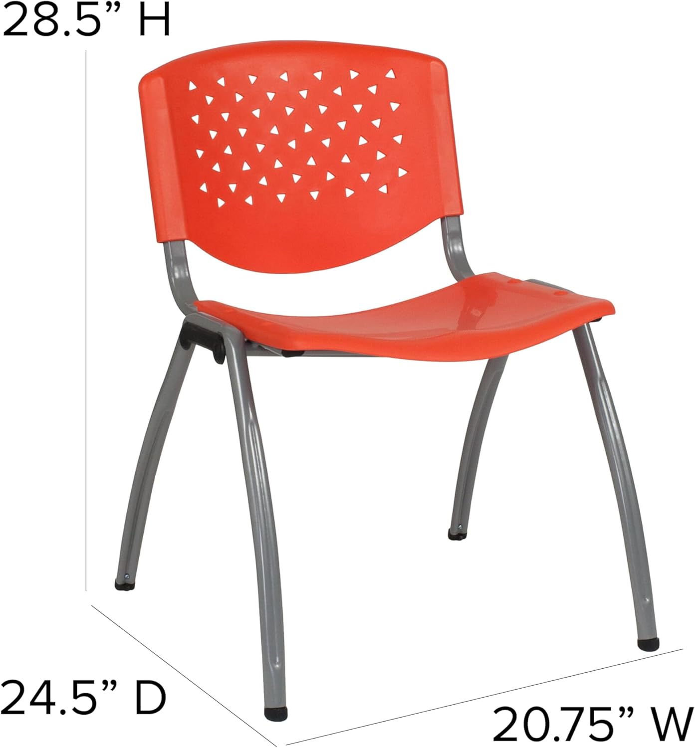 Flash Furniture HERCULES Series 880 lb Capacity Plastic Stack Chair
