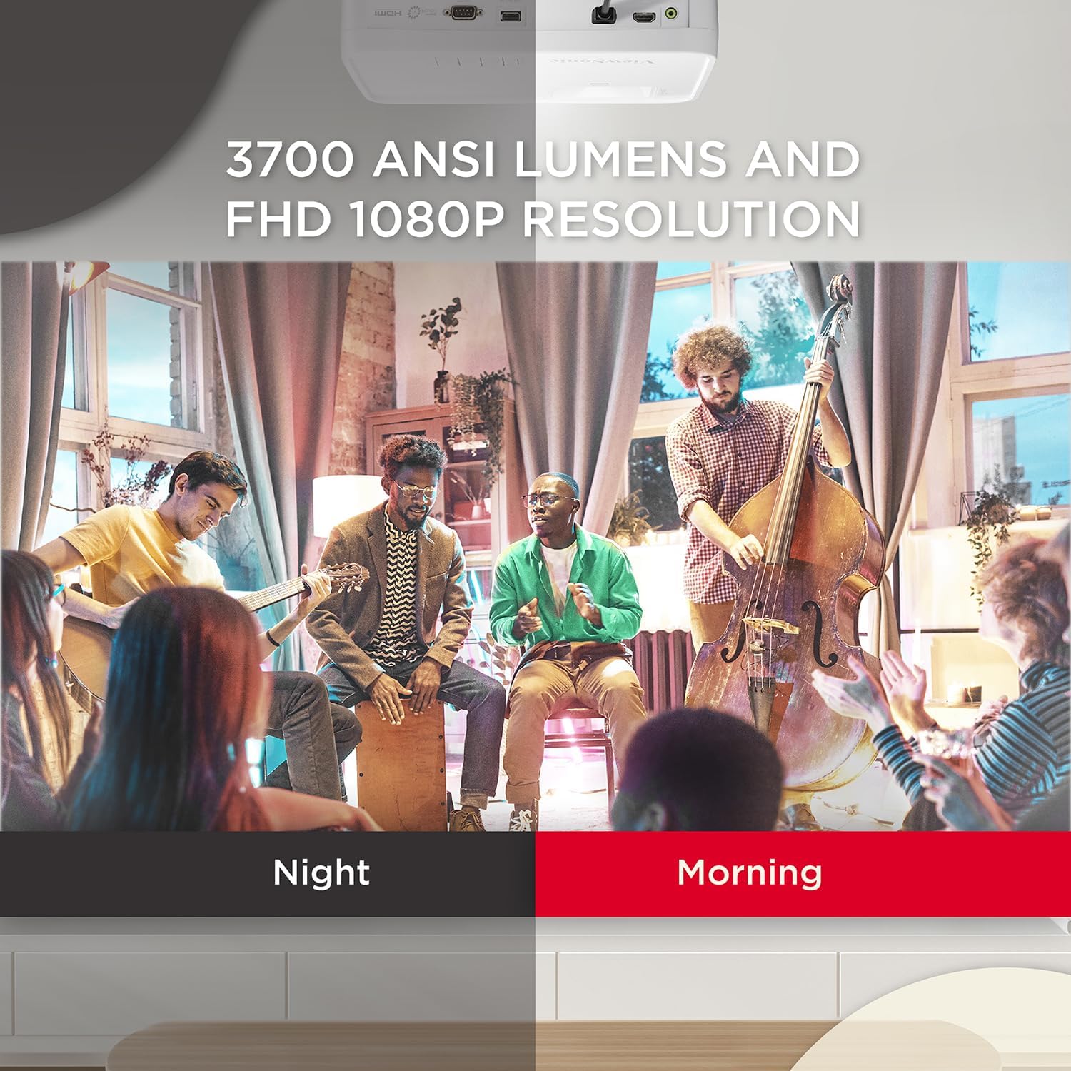 VIEWSONIC Home Theater Projector — Bright, Optical Zoom