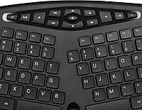 WKB-1600CB TruForm Media Wireless Ergonomic Keyboard & Optical Mouse Combo with 2.4 GHz RF, Split Design, Adjustable DPI & Multimedia Hotkeys