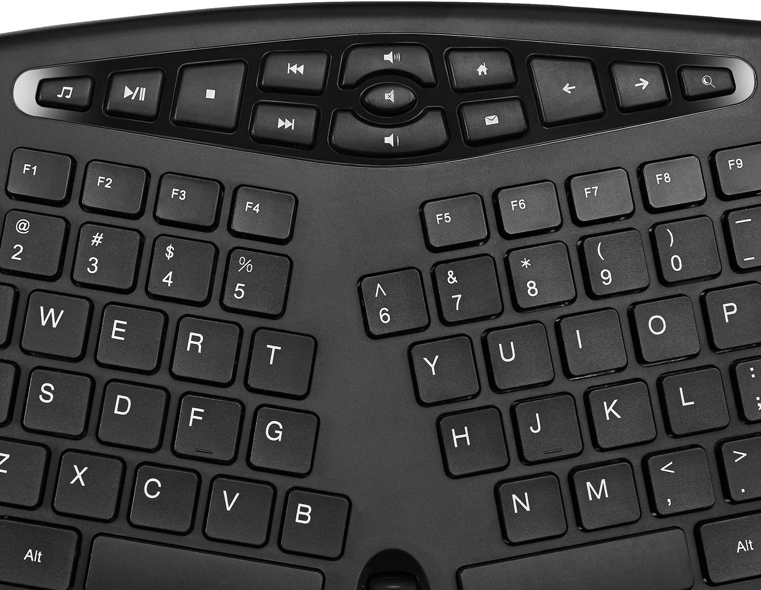 WKB-1600CB TruForm Media Wireless Ergonomic Keyboard & Optical Mouse Combo with 2.4 GHz RF, Split Design