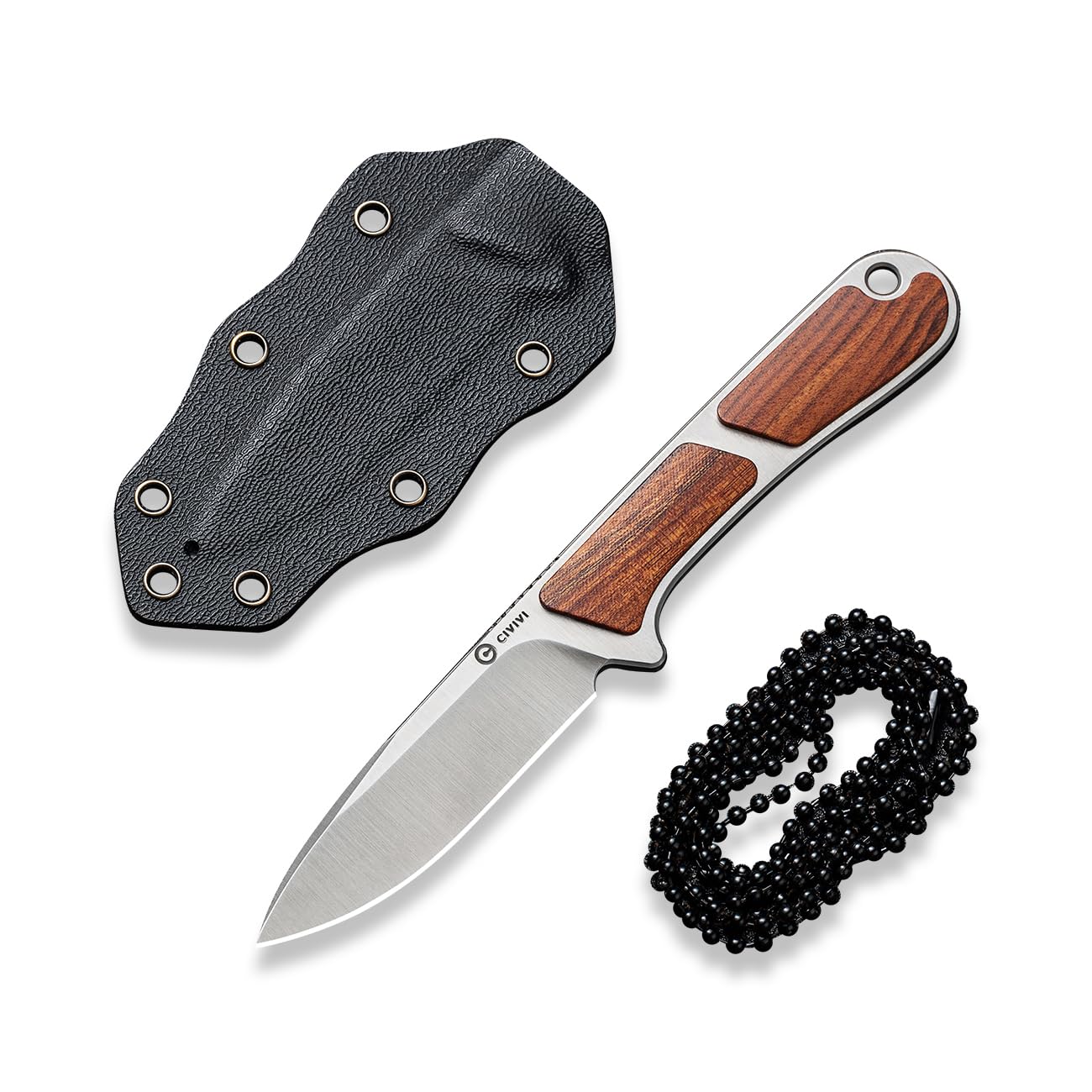 CIVIVI Mini Elementum Fixed Blade Knife with Kydex Sheath and Chain
