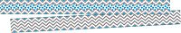 Barker Creek Double-Sided Trim Set of 4, Chevron & Dots, Mixed-Design, 140 feet of Double-Sided Trim