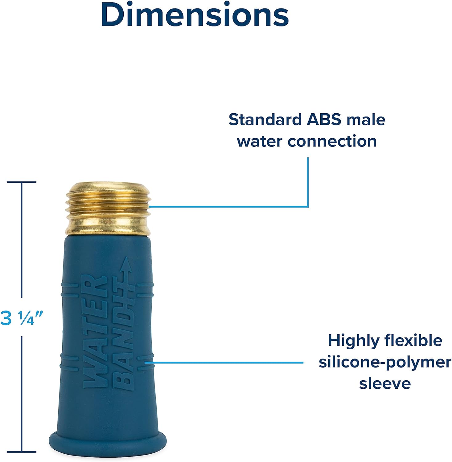 Camco Water Bandit | Features a Highly Flexible Silicone-Polymer Sleeve & ABS Male Water Hose Connection | Works