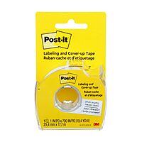 Post-it Labeling and Cover-Up Tape, 1-Inch x 700-Inch Roll – Non-Refillable – Virtually Invisible on Copies – Ideal for Labeling and Corrections