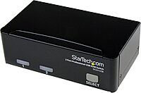 StarTech.com 2 Port VGA USB KVM Switch - VGA KVM Switch - 1920x1440 - USB 2.0 - KVM Video Switch , TAA (SV231USB) USB | Cables Included