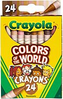 Crayola Crayons 24 Count, Colors of The World, Skin Tone Crayons, 24 Crayon Colors