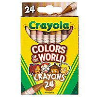 Crayola Crayons 24 Count, Colors of The World, Skin Tone Crayons, 24 Crayon Colors
