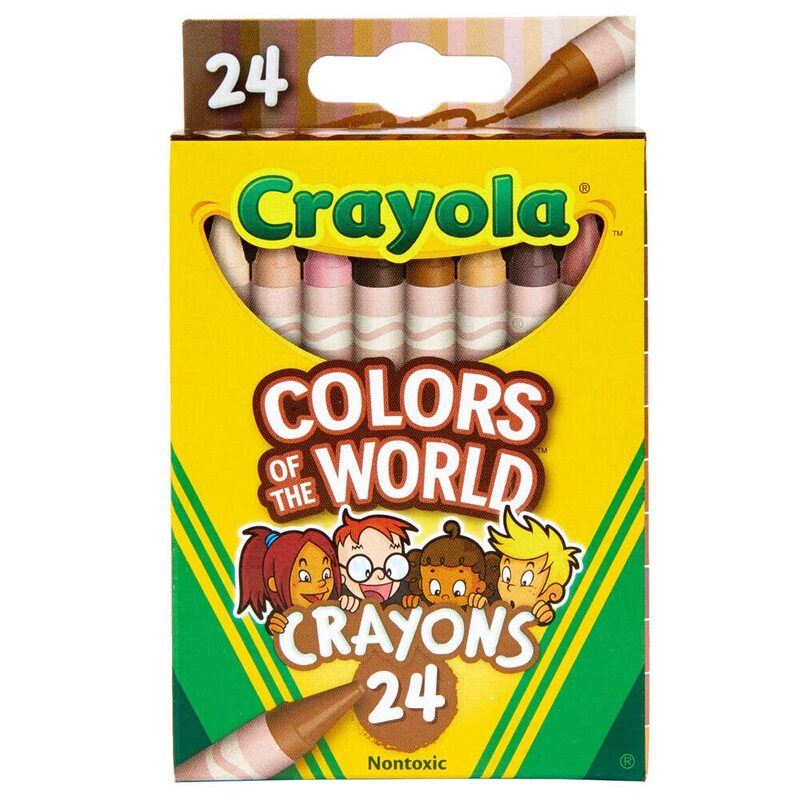 Crayola Crayons 24 Count, Colors of The World, Skin Tone Crayons, 24 Crayon Colors