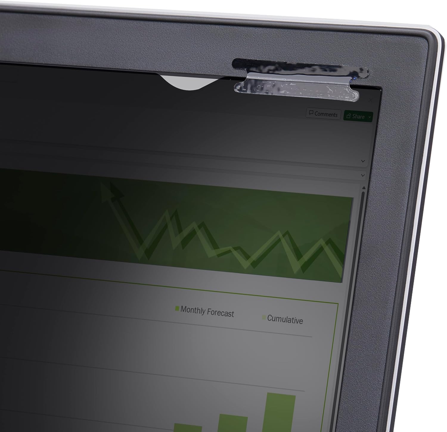 StarTech.com 15.6-inch 16:9 Flip-Up Privacy Screen with Touch, Laptop Security Shield, Anti-Glare Blue Light Filter