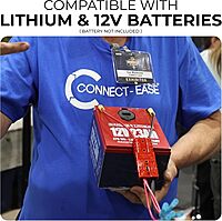 Yak Quik 12V Battery Connector Kit RCE12VKYK | Power Up to 3 Electronics for Kayak Fishing, Ice Fishing