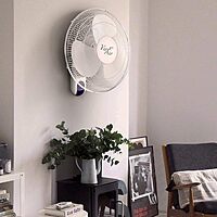 Vie Air 16" Plastic Wall Fan with Remote Control in White