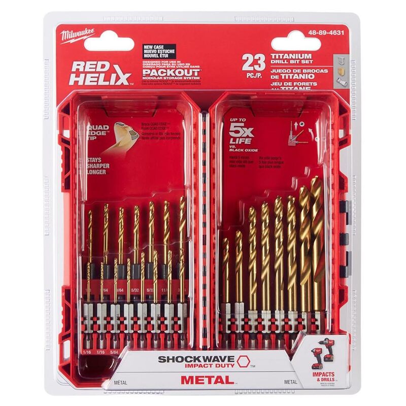 Milwaukee 48-89-4631 Kit Tin Shockwave (23-Piece)