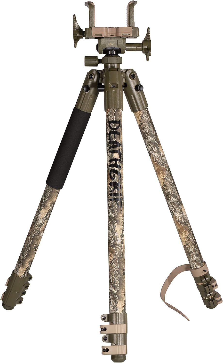 BOG DeathGrip Realtree Excape Camo Tripod with Durable Aluminum Frame, Lightweight, Stable Design, Bubble Level