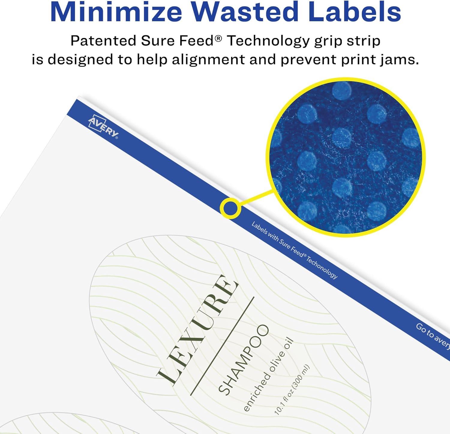 Avery Matte White Removable Oval Labels, Sure Feed, 3" x 5"