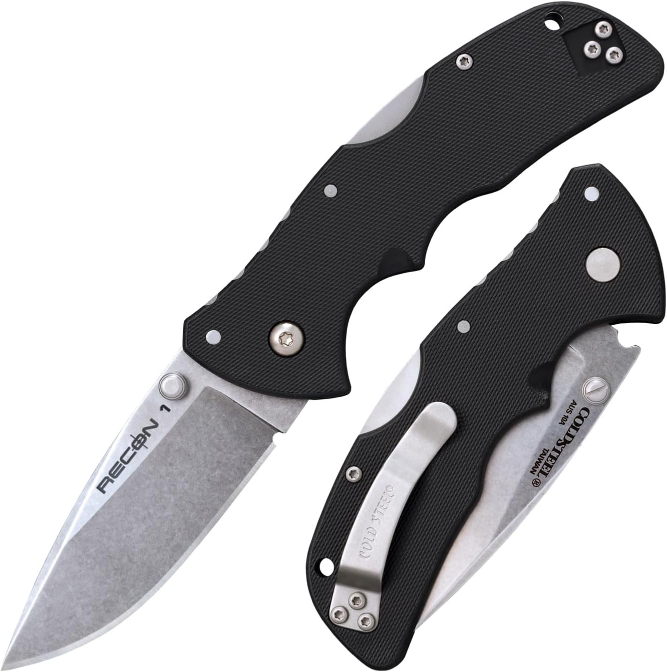 Cold Steel Mini Recon 1 3" AUS10A Folding Knife with 4" GFN Handle & Tri-Ad Lock