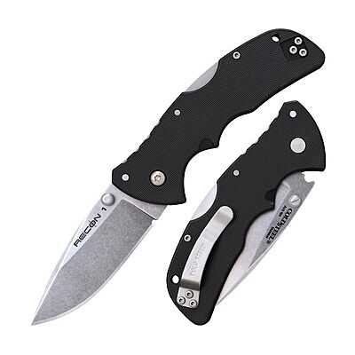 Cold Steel Mini Recon 1 3" AUS10A Folding Knife with 4" GFN Handle & Tri-Ad Lock
