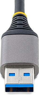 StarTech.com 3-Port USB Hub with Ethernet - 3X USB-A Ports - Gigabit Ethernet (RJ-45) - USB 3.0 5Gbps - Bus-Powered - 1ft/30cm Long Cable - Portable Laptop USB Hub Adapter w/GbE (5G3AGBB-USB-A-HUB)