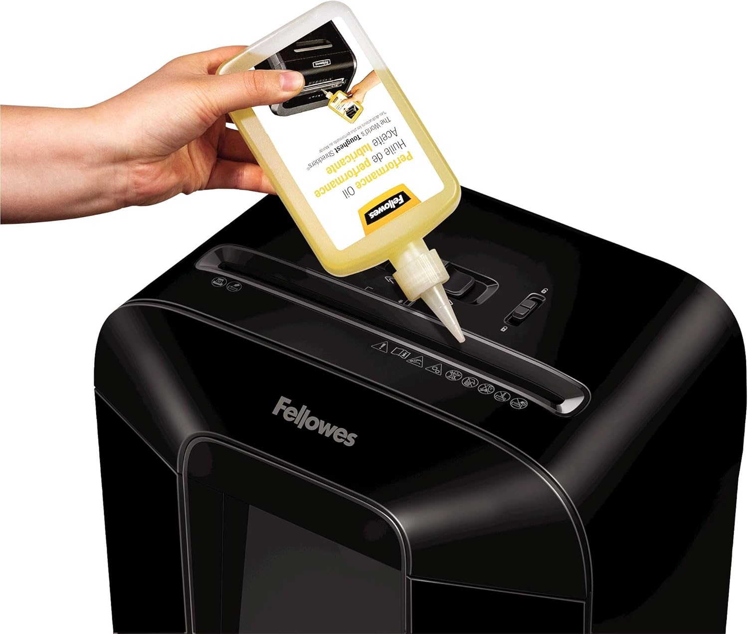 Fellowes Powershred Performance Shredder Oil, 12 oz. Extended Nozzle Bottle (35250) Single