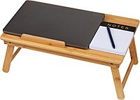 Mind Reader Lap Desk Laptop Stand, Bed Tray, Dorm Room, Folding Legs, Rayon From Bamboo, 19.75"L x 12"W x 8.25"H, Brown