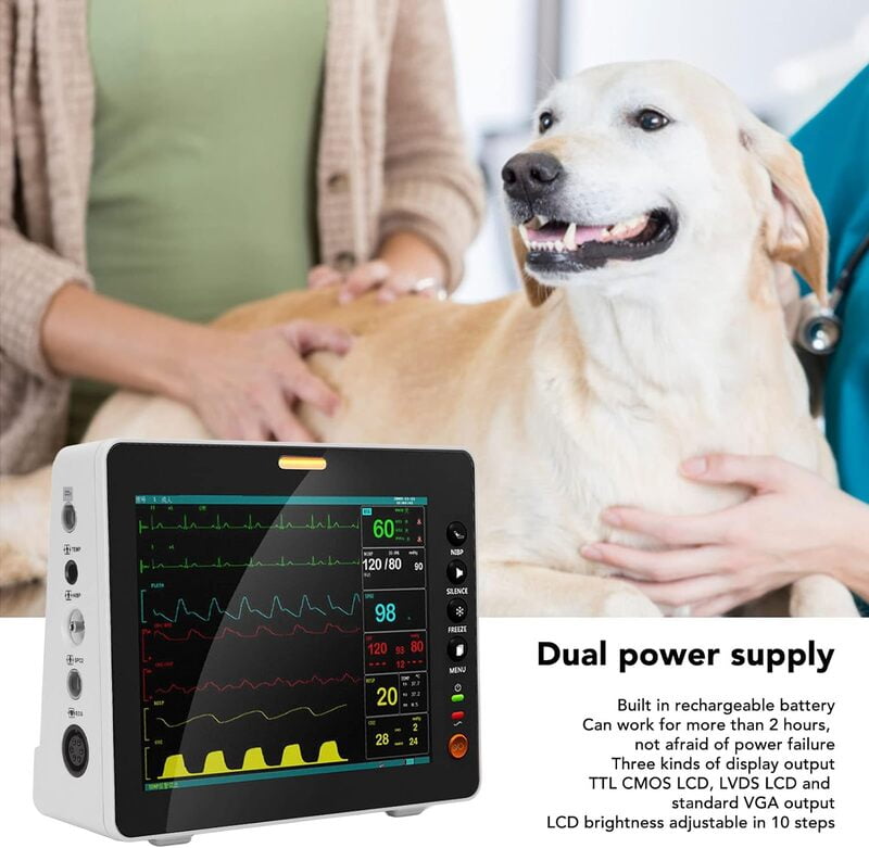 Equipo Veterinario con Pantalla Grande Oxímetro de Pulso Veterinario