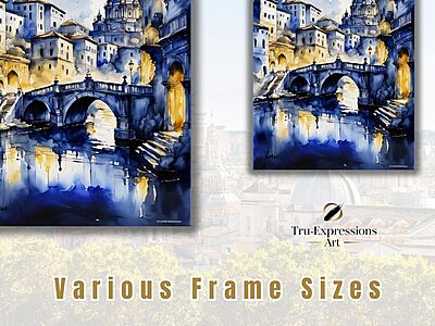 Rome Inkwash Watercolor Cityscape – Abstract Print Rome Inkwash Watercolor Cityscape – Abstract Print