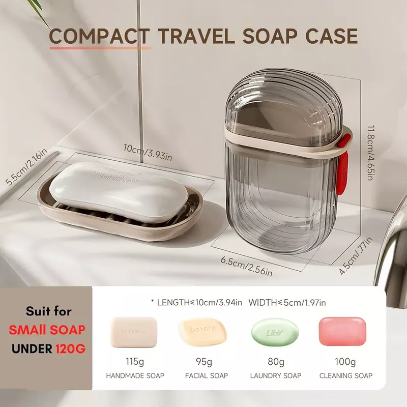 PORTABLE ACRYLIC TRAVEL SOAP CASE