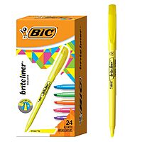 BIC Brite Liner Highlighters, Chisel Tip