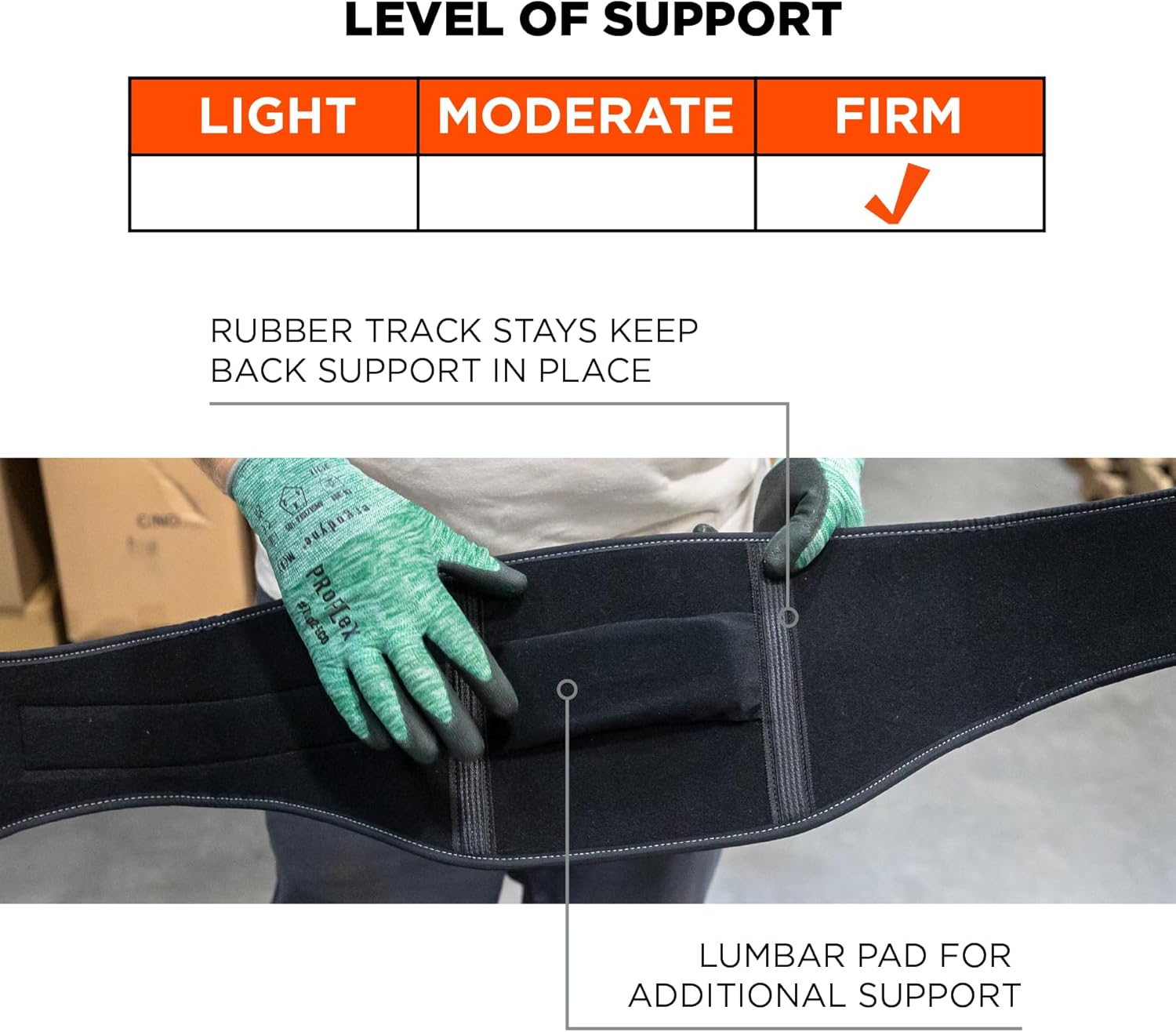 Ergodyne ProFlex 1500 Weight Lifters-Style Back Support Belt