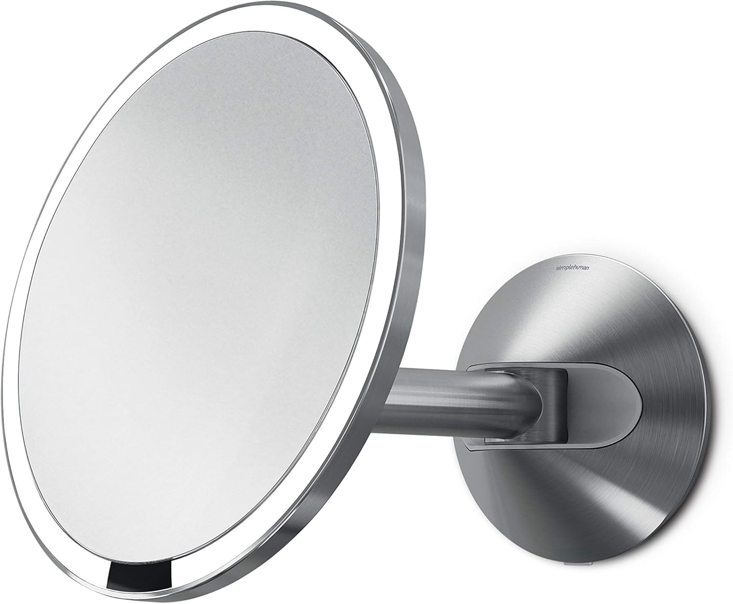 simplehuman 8" Sensor Makeup Mirror, Wall Mount, 5x Magnification, Hard-Wired (100-240V)