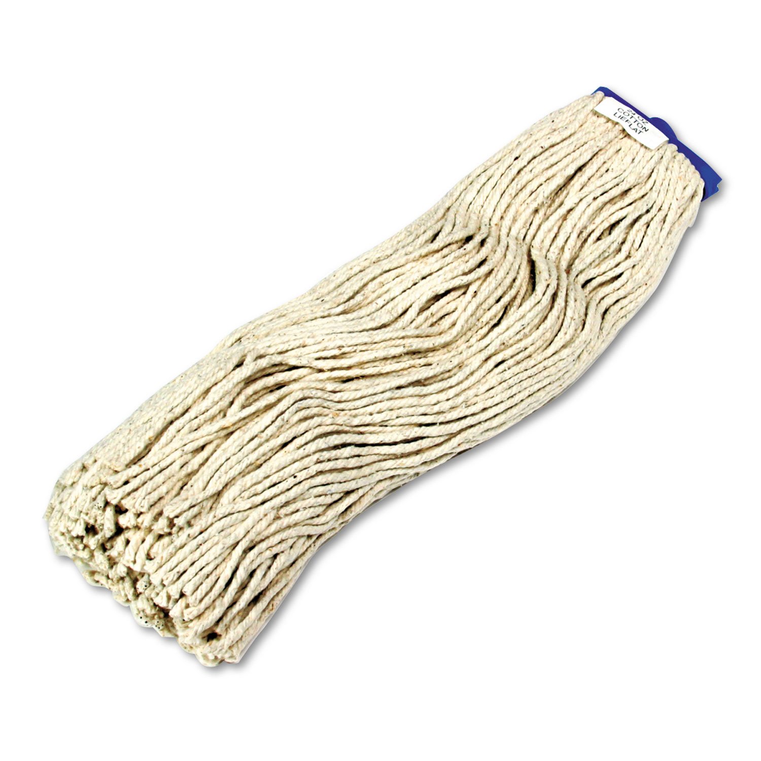 Boardwalk BWK724CCT 24 oz. Cut-End Lie-Flat Cotton Wet Mop Head - White (12/Carton)