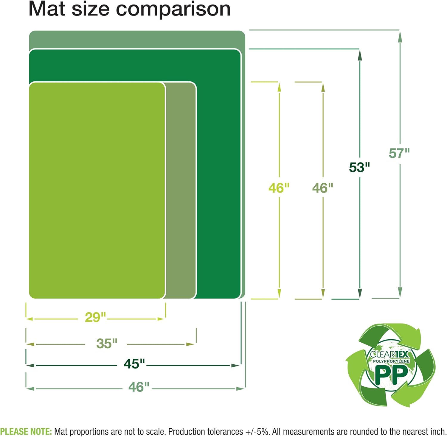 FLOORTEX Cleartex Revolutionmat Polypropylene Rectangular Chair Mat for Hard Floors