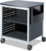 Safco Scoot Deskside Utility Cart & Multi-Use Printer Stand, Desk Organizer, Mobile Rolling Cart with Adjustable Shelf