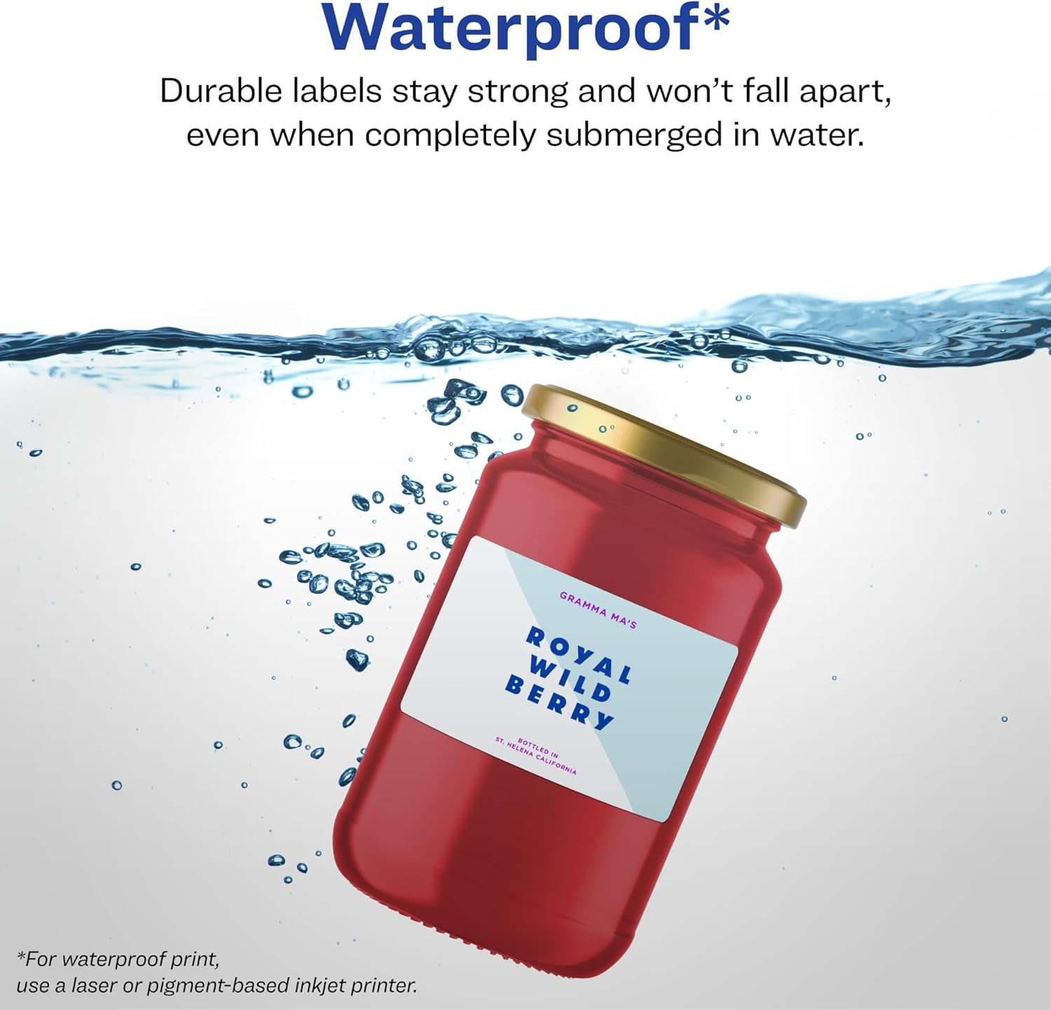 Avery Durable Waterproof Rectangle Labels, Sure Feed Technology, Print-to-The-Edge, 2 in x 3 in