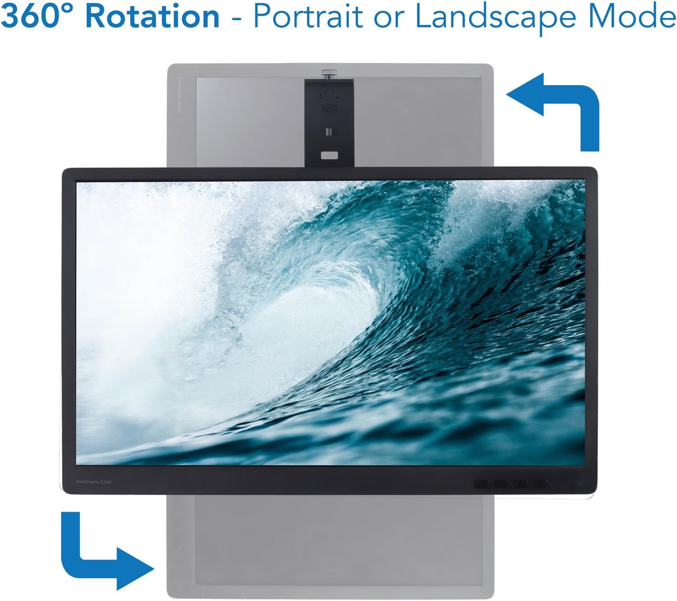 Mount-It! Cubicle Monitor Mount Hanger Attachment, Hanging Height Adjustable VESA Bracket for a 17" to 32" Screen