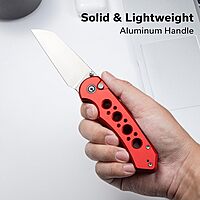 CIVIVI Pragma Prime Pocket Knife for EDC, 3.49" Wharncliffe Blade, Aluminum Handle, Reversible Clip