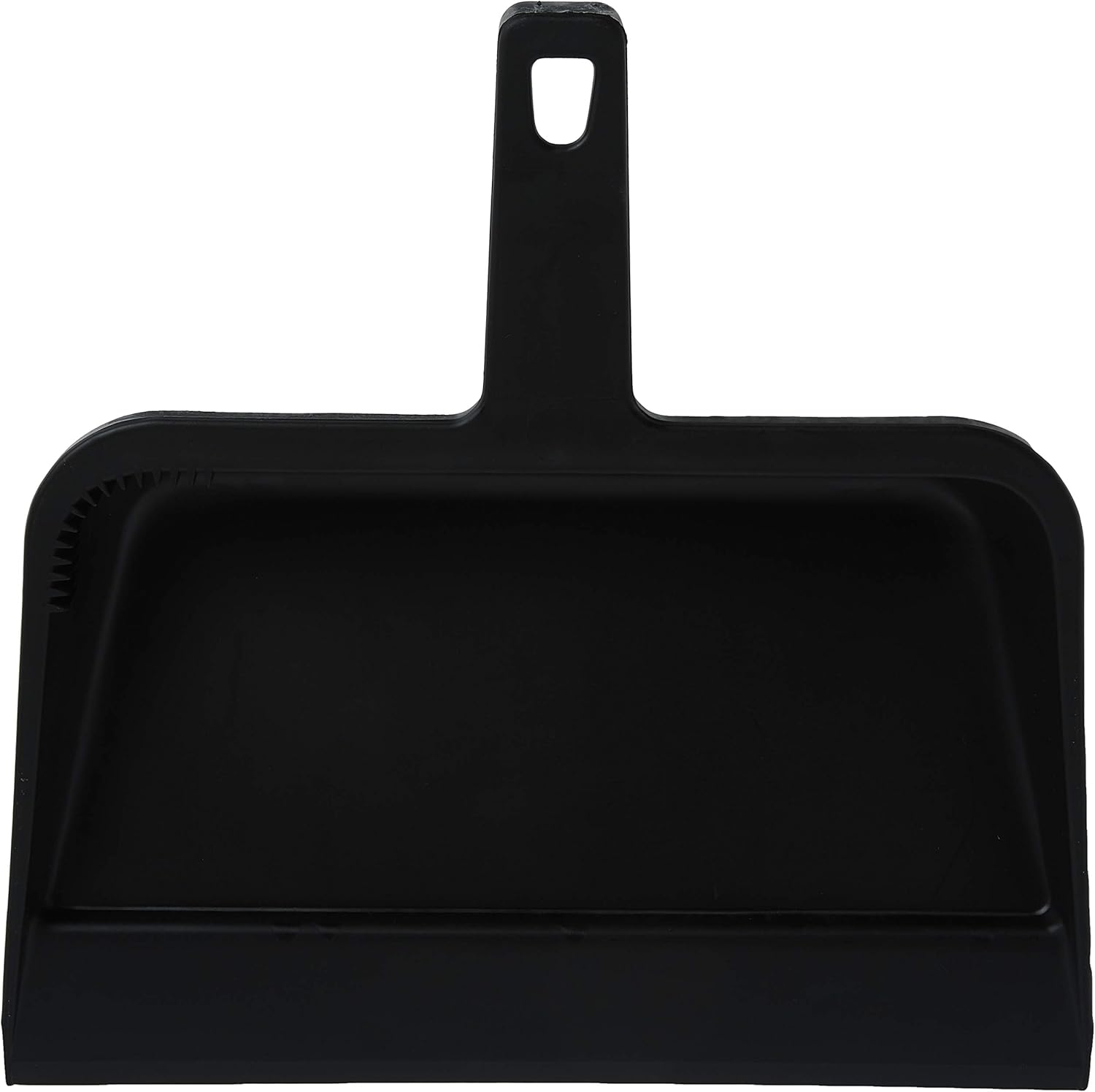 Genuine Joe 12" Heavy-Duty Plastic Dust Pan – Durable Black Design for Home & Commercial Cleaning