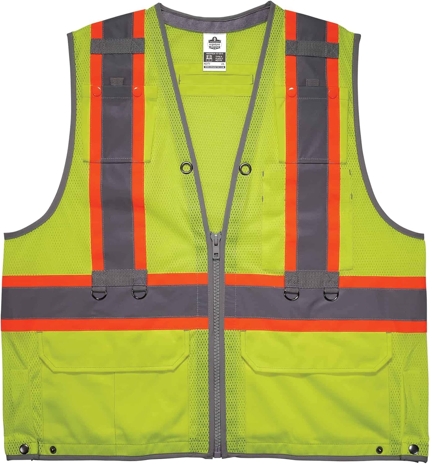 ERGODYNE GloWear 8231TV Hi-Vis Tool Tethering Safety Vest