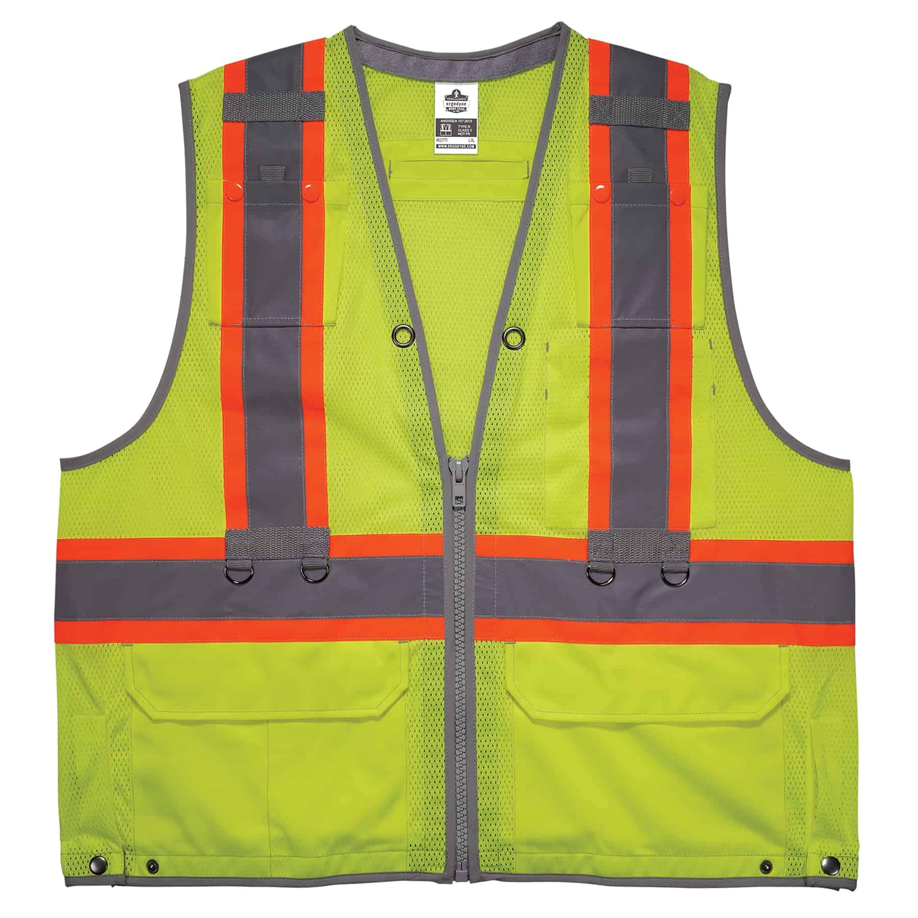 ERGODYNE GloWear 8231TV Hi-Vis Tool Tethering Safety Vest